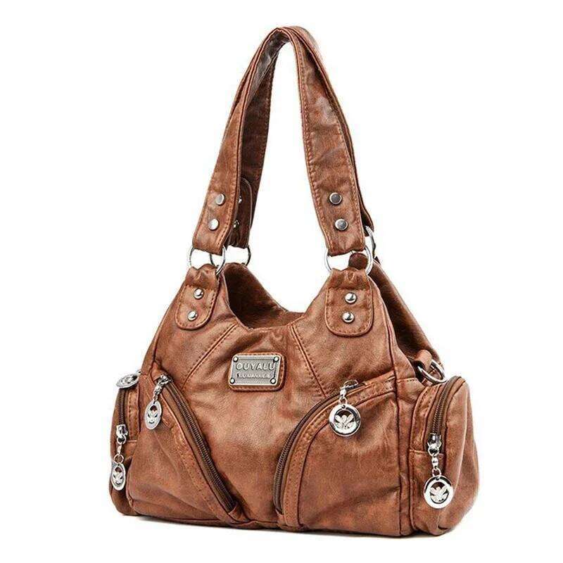 Designer Bag Soft Pu Leather Brand Girls Shoulder Black Handbags Tote New Arrival Mini Small Motorcycle Bags Crossbody For Women