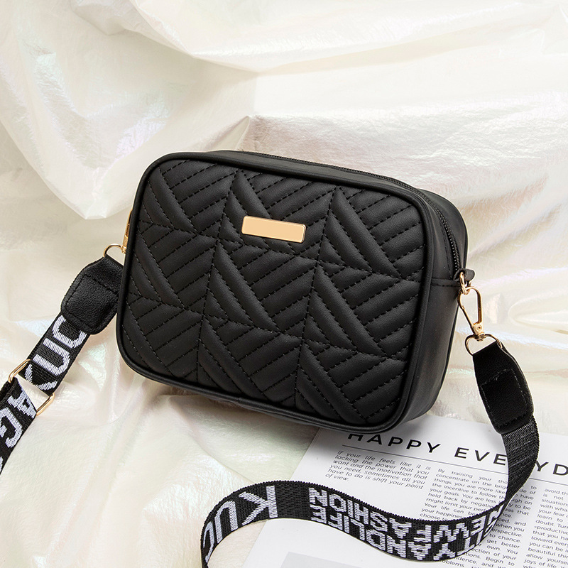 New embroidery thread bag fashionable camera bag wide shoulder strap simple crossbody bag designer women fashion s fashion shoulder bag