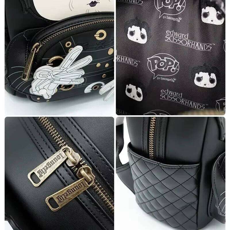 Designer Bag Loungefly Edward Scissorhands Backpack Mochila Pu Leather Pack Travel Handbag For Girls Shoulder Bag Schoolbag Gift