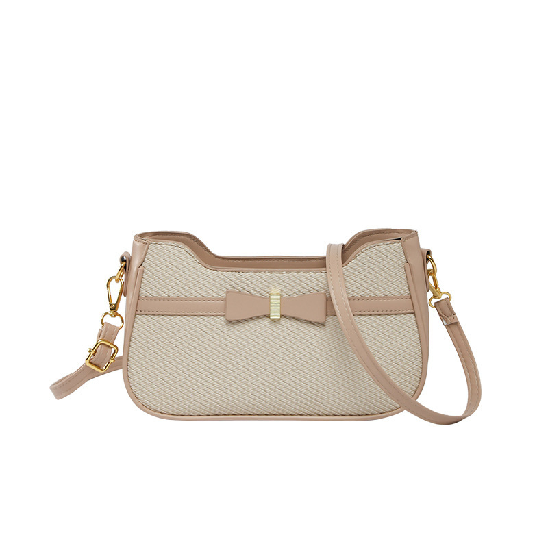 Commuter Bow Women s Underarm Bag Spring Summer New fashion Texture Patch Retro fashion Fashion Shoulder Bag Designer Women s Crossbody Bag