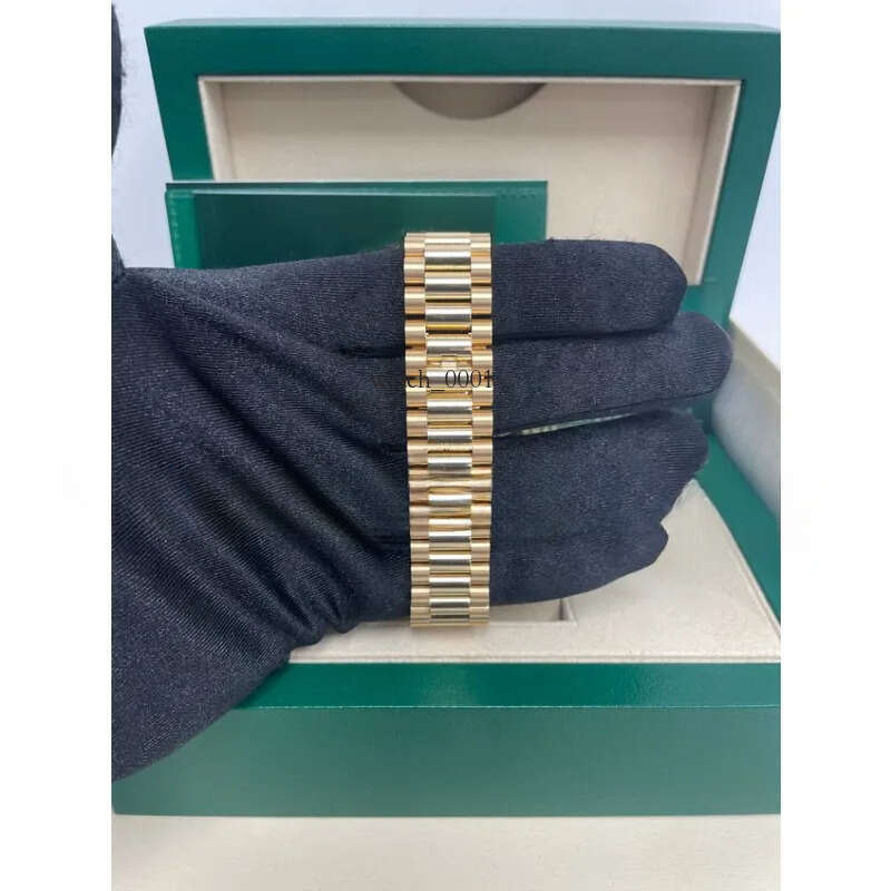 Super Factory Mens Watch Daydate Gold Dia Bezel 41mm Lens Time Scale Dial Japenese Movement Automatic Mechanical 116610 High-Quality Wristwatches