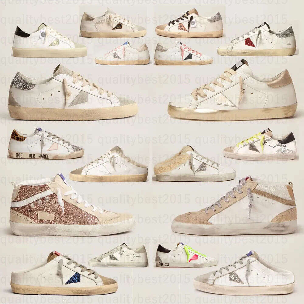 Designer shoes Dirty Shoes star women Sneakers Version Italian Retro Handmade men luxury shoes With Signature On The Ankle Black Leather Inserts shoes