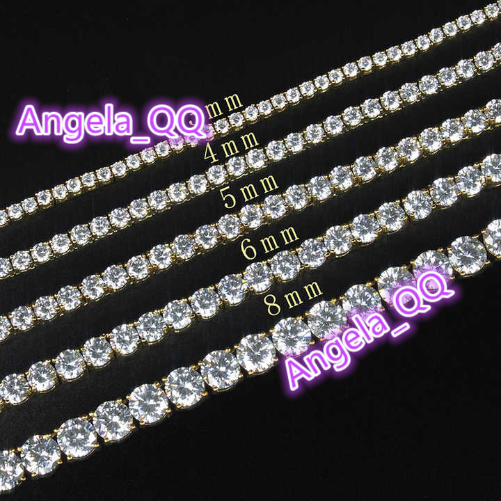 Personalized Custom Moissanite Tennis Chain 3mm 4mm 5mm 6mm 925 Silver Cuban Link Necklace Hip Hop Style Daily Wear for Men