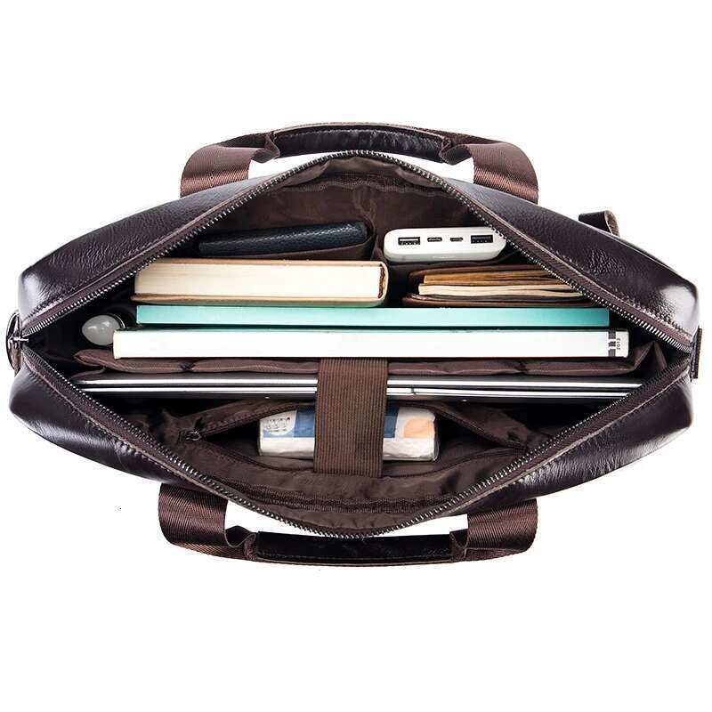 Designer Bag Cowhide Computer Inch Large Capacity Genuine Leather Men S Briefcase Retro Top Layer Cowhide File