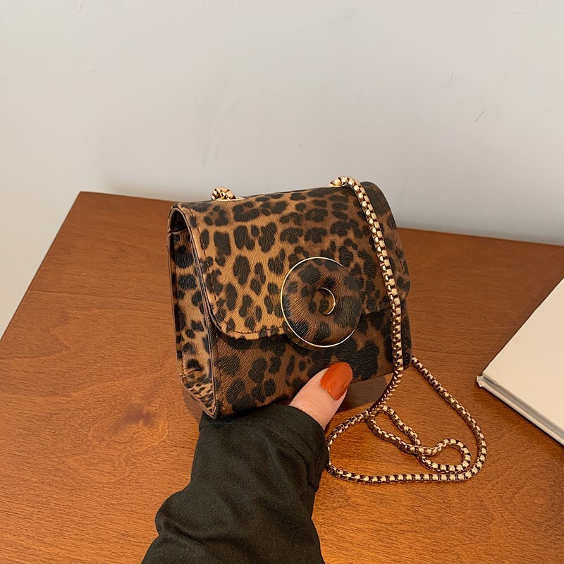 Foreign Trade Commuter Chain Shoulder Bag Simple Fashion Leopard Print 2025 Designer Shopping Bag New Simple Free Shipping Stylish Mini Crossbody Smal