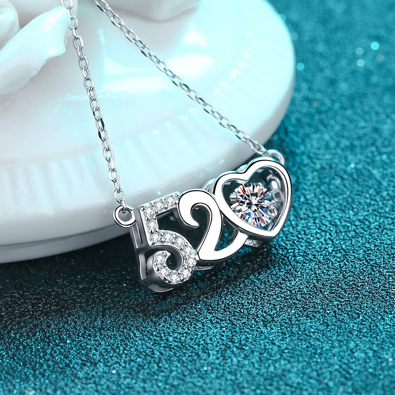 Sophisticated Women's Jewelry: Glittering Moissanite Heart Pendant Adorned by Premium 925/PT950 Metals