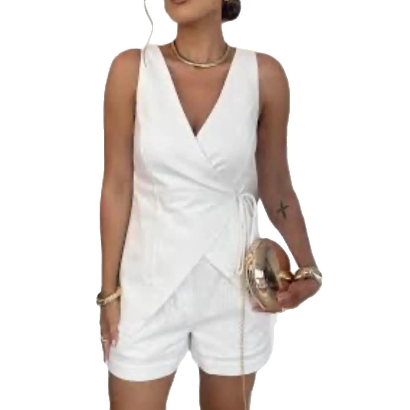 Fashion Casual Women Commute Two Piece Sets Elegant Slim Sleeveless Vest Pants Suits Summer Irregular Solid Streetwear Set 250527