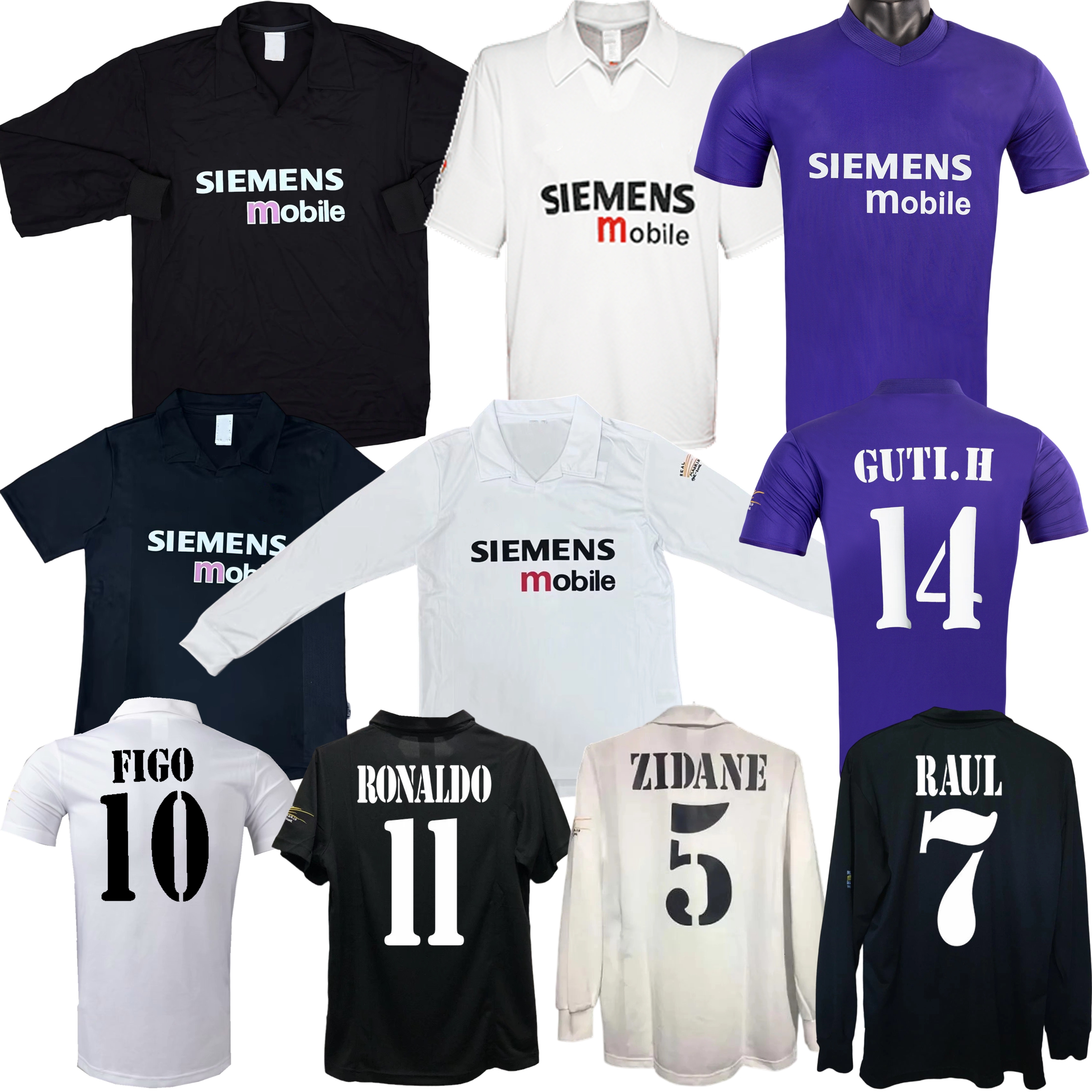 2002 2003 Zidane Centenary retro Soccer Jerseys FIGO HIERRO RONALDO RAUL real madridDs vintage classic football shirts