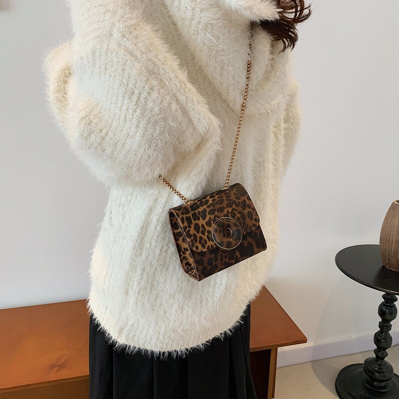 Foreign Trade Commuter Chain Shoulder Bag Simple Fashion Leopard Print 2025 Designer Shopping Bag New Simple Free Shipping Stylish Mini Crossbody Smal