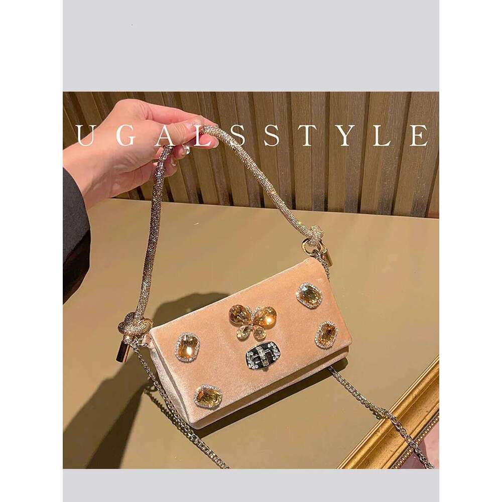 Glitter Handbag Fashion Women Crystal Shiny Dia Evening Wedding Party Clutch Purse Female Shoulder Bag