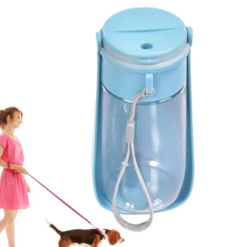 free shipping 450ml Folding Drink Bowl Dispenser for Dogs Leak-Proof Portable Water Pet Dog Feed Bottle 250527