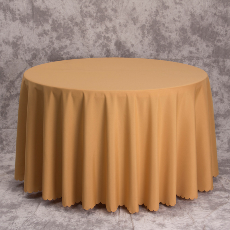 A625 hotel banquet thickened plain round tablecloth wedding hotel solid color tablecloth household polyester tablecloth wholesale