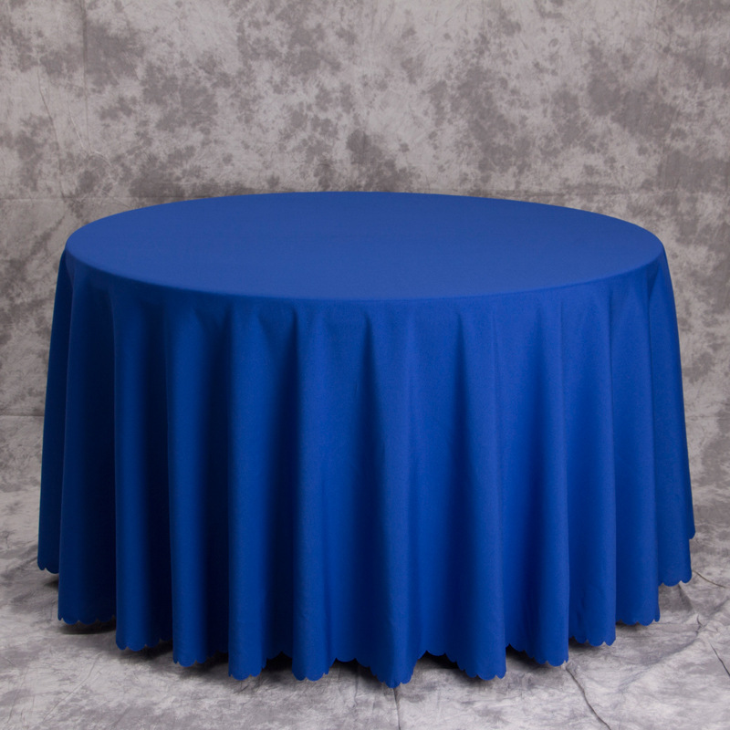 A628 Hotel Banquet Thickened Plain Round Tablecloth Wedding Hotel Solid Color Tablecloth Household Polyester Tablecloth Wholesale