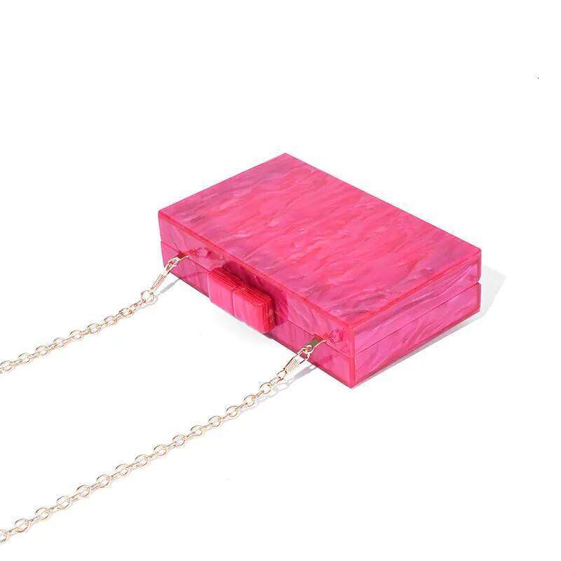 New Messenger Ladies Clutch Chain Fashion Dia Acrylic Party Shoulder Pearl Purse Glitter Evening Bag For Wedding