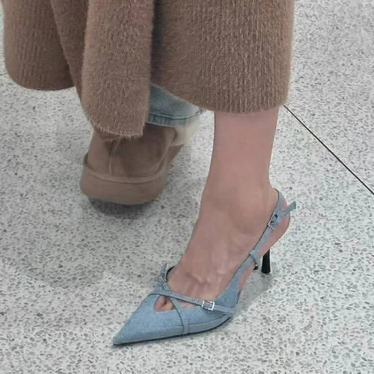Free Shipping New Dress Shoes Designer Shoes For Womans Bllue Summer New Fashionable Outdoor Beach Versatile Shoes