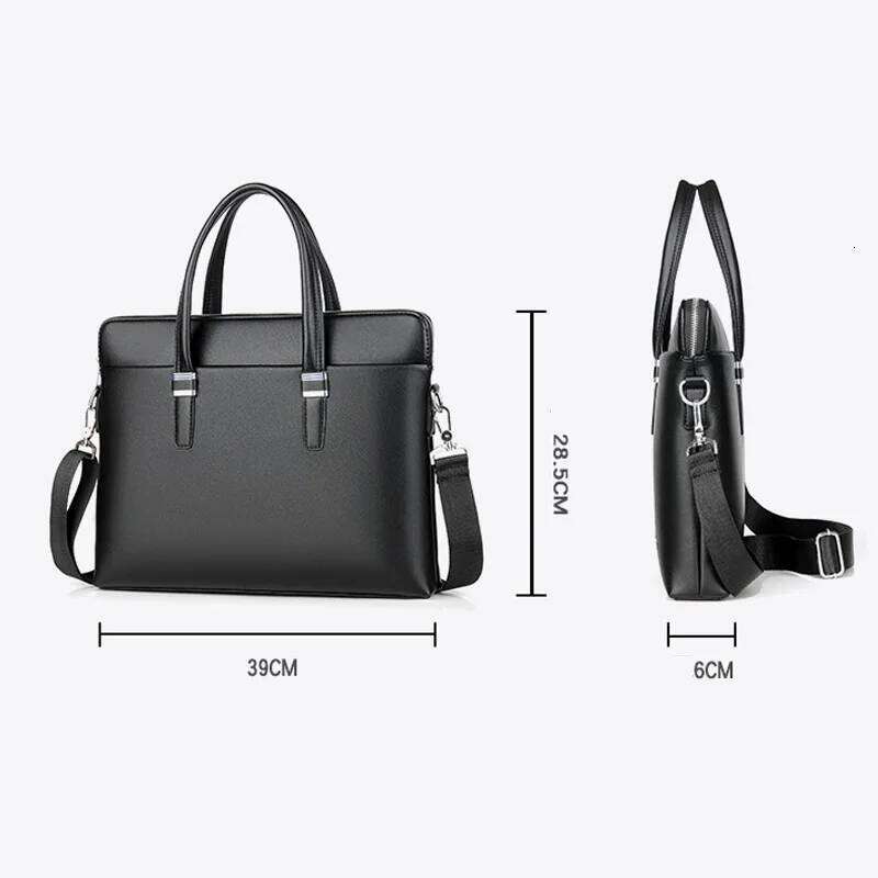 Designer Bag Men S Premium Leather Briefcase Laptop Business Bag For Office Travel With Detachable Shoulder Strap
