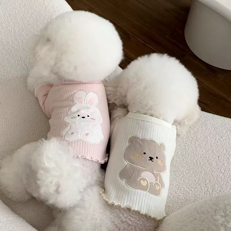 T00353 Summer thin pet Teddy Bichon dog clothes small puppy Yorkshire Pomeranian Schnauzer summer T-shirt