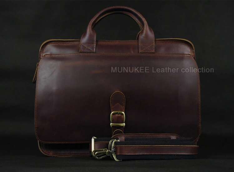 Designer Bag Genuine Men Briefcase Business Leather Portfolio Laptop Shoulder Messenger Bag Male Document Office
