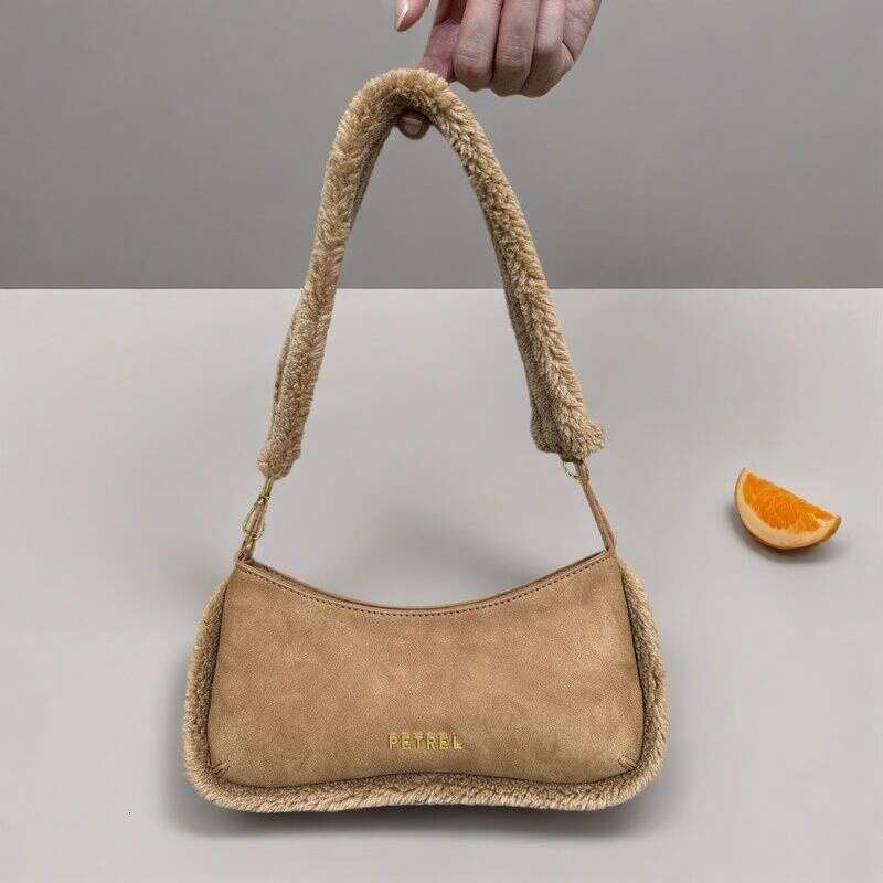 Tote Bag Mini Bag Niche Leather Velvet Patchwork Shoulder Handbag Underarm Furry Women S Bag Crossbody Bag