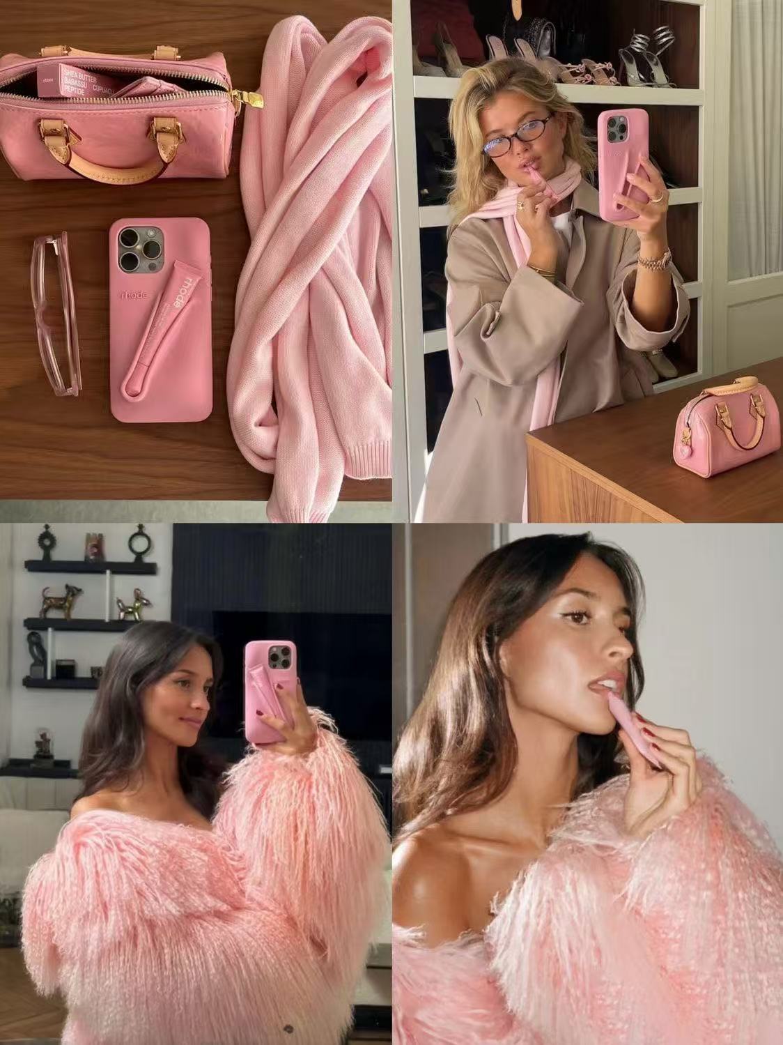 Original Rhode Lipstick Holder with Lip Glass Phone Case for iPhone 13 16 15 Pro Max 11 12 14 Plus Lip Balm Soft Silicone Cover