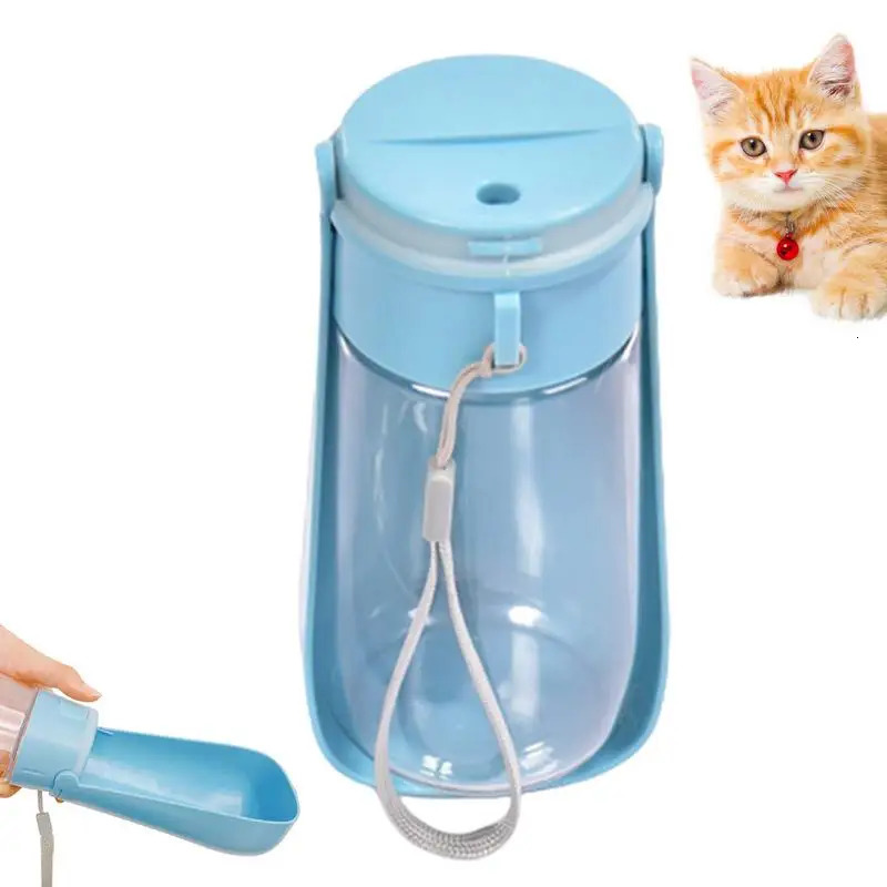 free shipping 450ml Folding Drink Bowl Dispenser for Dogs Leak-Proof Portable Water Pet Dog Feed Bottle 250527