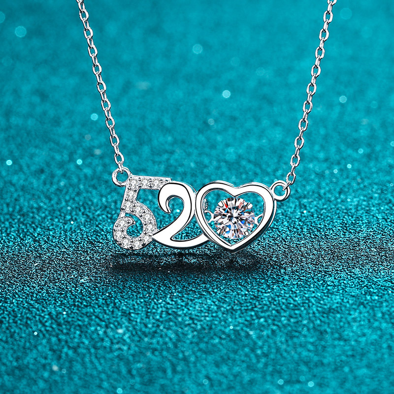 Sophisticated Women's Jewelry: Glittering Moissanite Heart Pendant Adorned by Premium 925/PT950 Metals