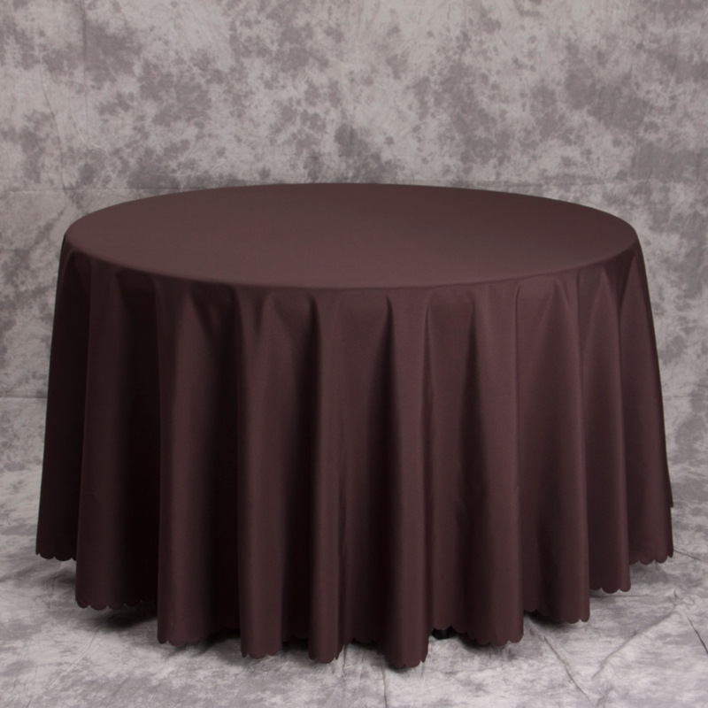A628 Hotel Banquet Thickened Plain Round Tablecloth Wedding Hotel Solid Color Tablecloth Household Polyester Tablecloth Wholesale
