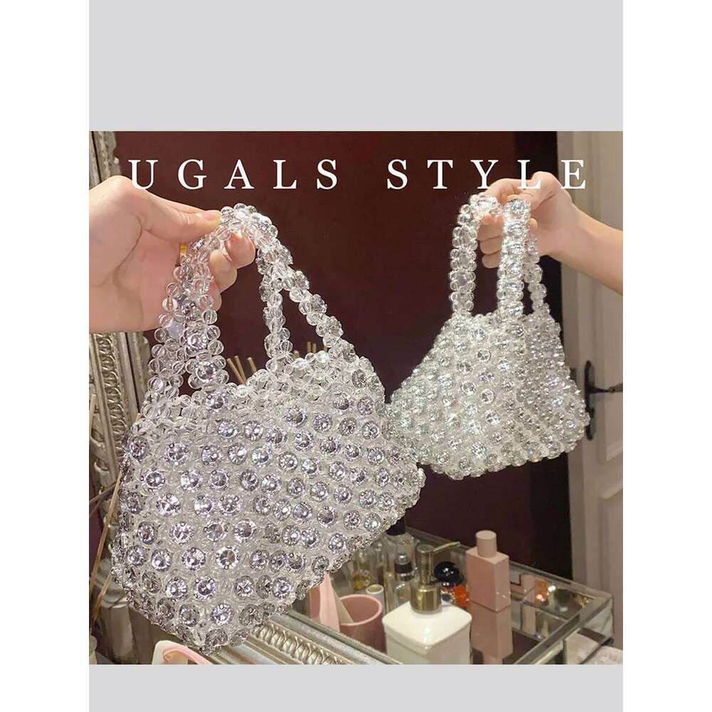 Women Bucket Clutch Bags Dia-Studded Rhinestone Handbags Wallets Evening Bag For Wedding