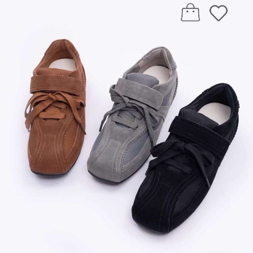 2025 Early Spring New Low Heel Flat Bottom Thick Bottom Lace Round Head Casual Sports Board Shoes Single Shoes Female Trendy Designer Women's Sho