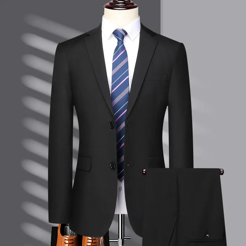 singlebreasted business casual wedding and man suit twopiece highquality stylish mens set 250529Z