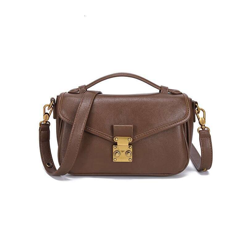 Tote Bag Mini Bag New Cowhide Lock Crossbody Natural Drop Small Square Handbag Genuine Leather Women S Bag Trendy Crossbody Bag