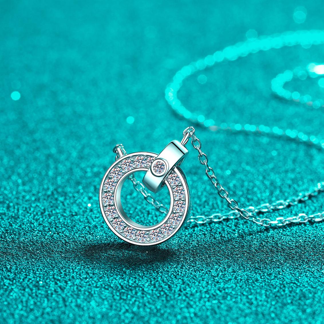 925 Sterling Silver Moissanite Necklace for Women Minimalist Dainty Collarbone Chain PT950 Gold Plated Elegant Jewelry Wholesale Supply