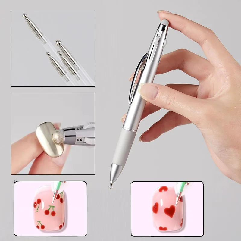 Nail Dotting Pen Nail Art Dotting Tools in Ballpoint Pen n Nail Art Tip Dot Paint Manicure Kit for Dot Drawing Home Salon 250526