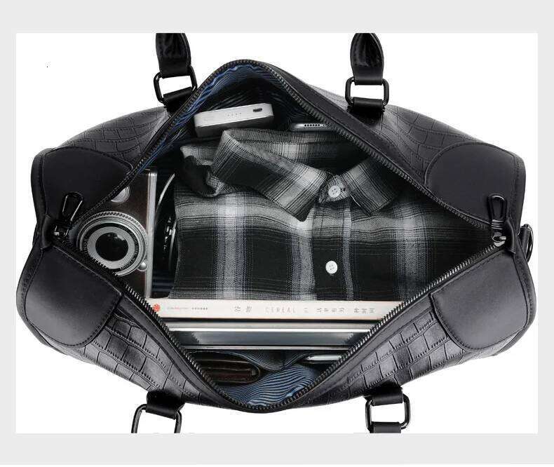 Designer Bag New Fashion Men S Alligator Crocodile Pattern Pu Leather Travel Bags Handbags Shoulder Messenger Lage Laptop Bag