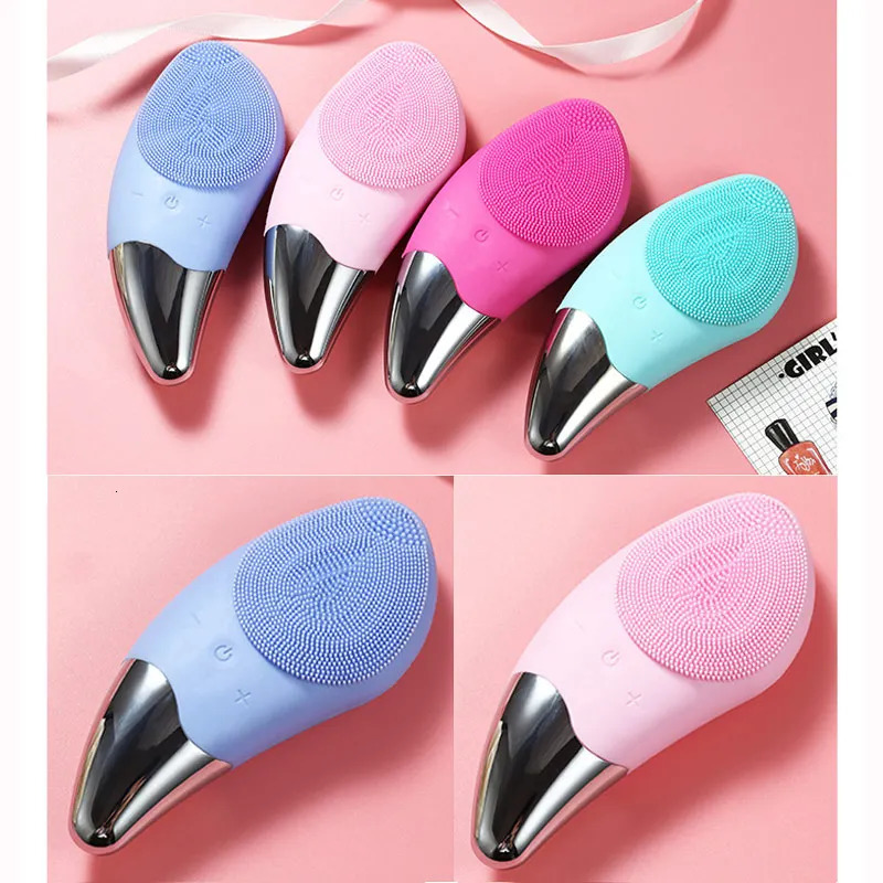 Mini Electric Face Washer Cleanser Silicone Facial Cleanser Waterproof Rechargeable Ultrasonic Pore Facial Cleaner 250527