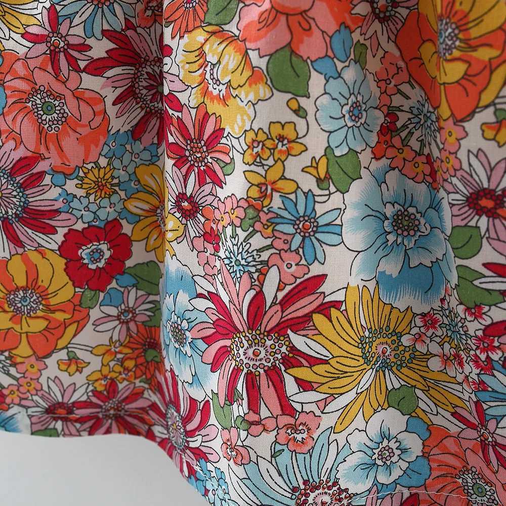 Summer Cotton Baby Dress Flower Printed Dress Hawaiian Style Baby Clothes Send Bag R250530