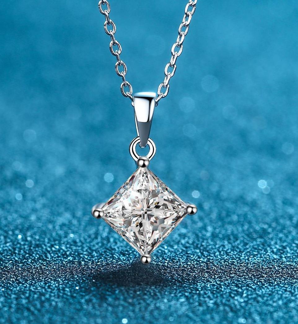 Sleek Contemporary Design Pair Your Preferred Moissanite (.5-.75 ct) within this Purity Promise Ring Featuring Classic Solitaire Band