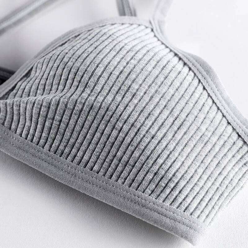 Comfort Cotton Yoga Bras For Women Thin Sport Style Unlined Bralette Sexy Deep V Triangle Cup Cross Beauty Back Bra sujetador