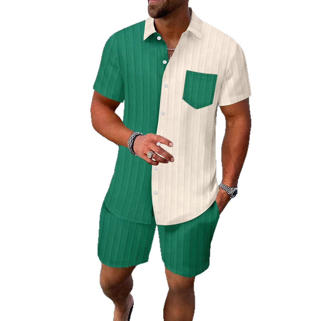 Tracksuits summer set man designer Fashion Design T-Shirt Pants 2 piecce sets Contrast Color Suit men s shirt suits Hip Hop mens joggers