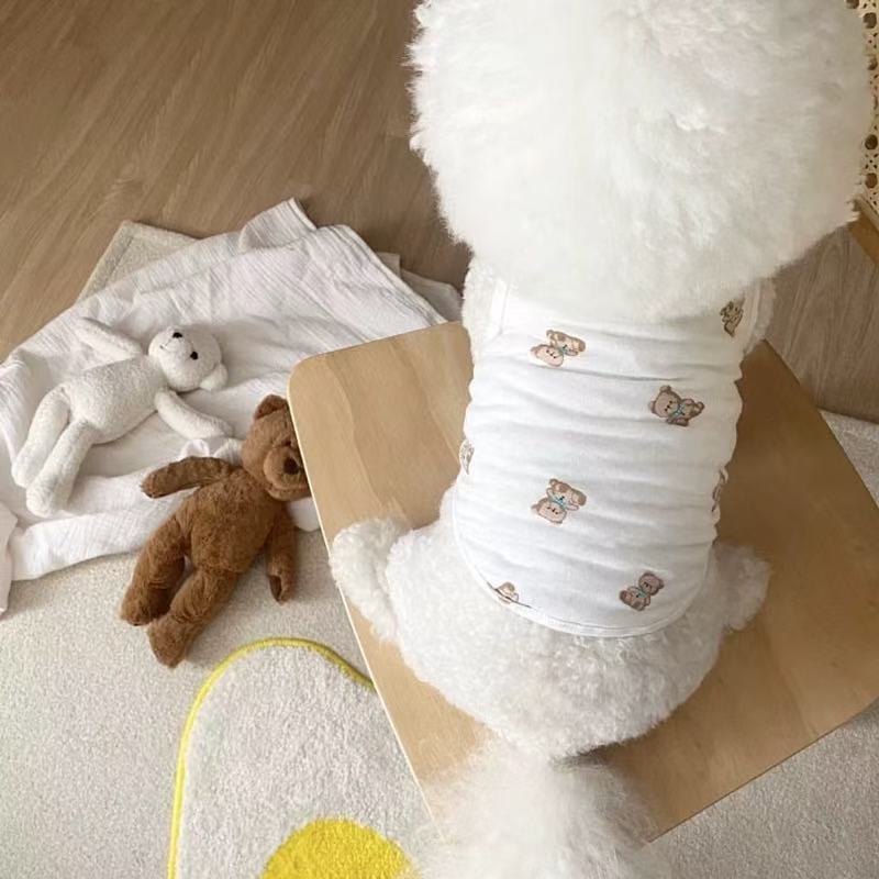 T00350 Dog Clothes Rainbow Striped Cloud Traction Harness Spring and Summer Thin Pet Small Puppy Pomeranian Bichon Teddy