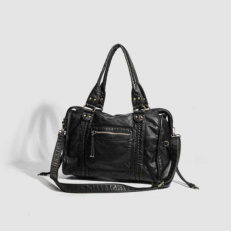 Designer Bag Hot Selling French Retro Motorcycle Single Shoulder Crossbody Tote Large Capacity For Women Washed