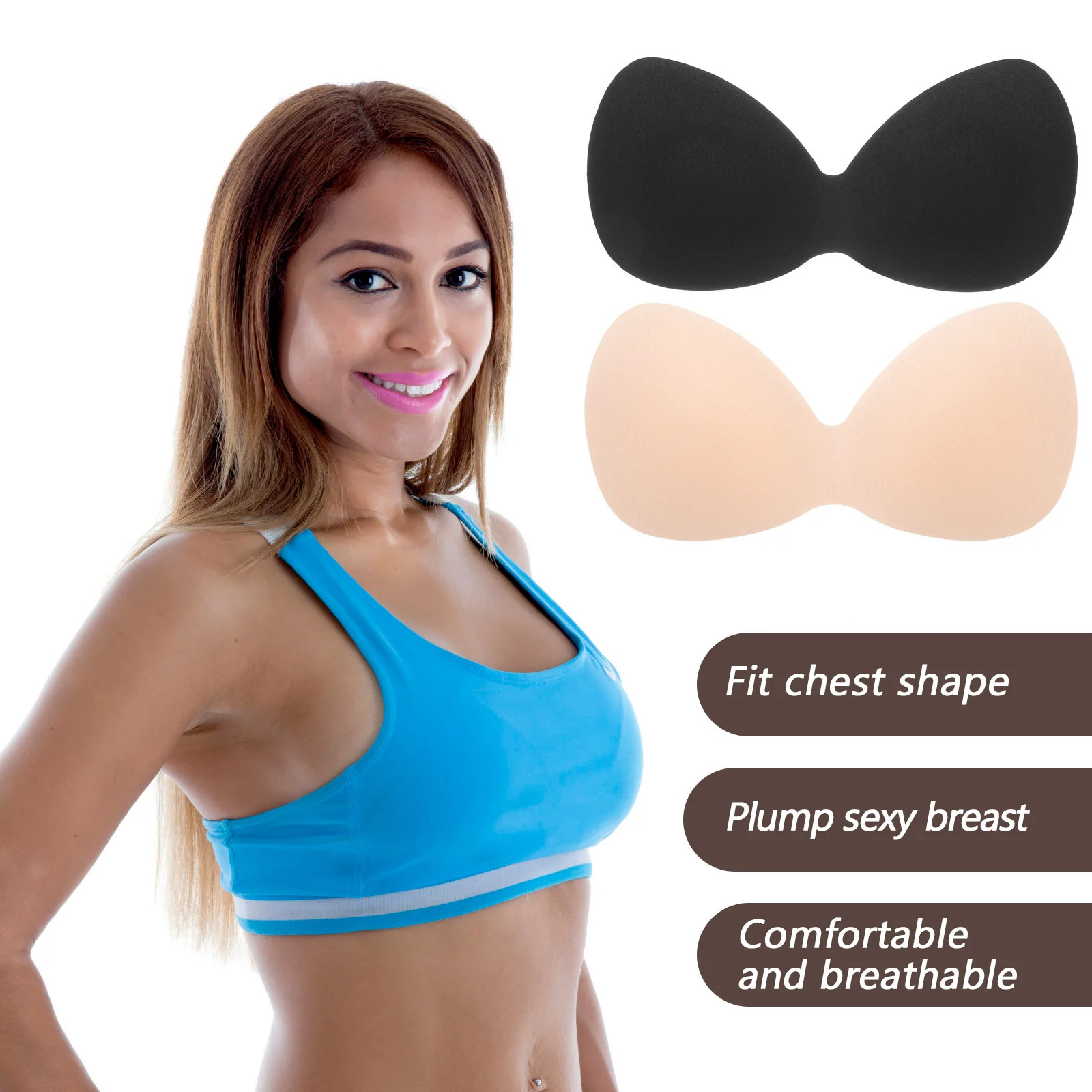 4Pcs Bra Pads Inserts Pushup Sports Bra Removable Integrated Bra Pads Sports Bras Insert Pads Sports 250604