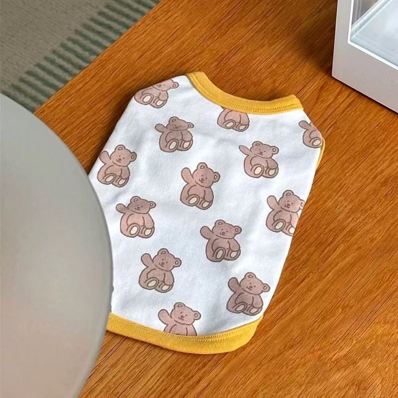 T00360 Pet dog clothes spring and summer thin Teddy Bichon Pomeranian Yorkshire small puppy cat vest