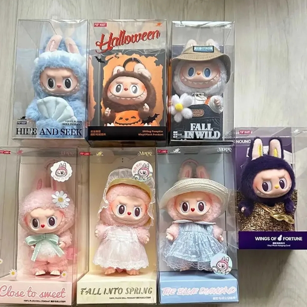Labubu doll Keychain The Monsters Labubu Series Fall In Wild Doll Kid Toys Tide Play Pendant In Stock Birthday Gifts L2507052XD1