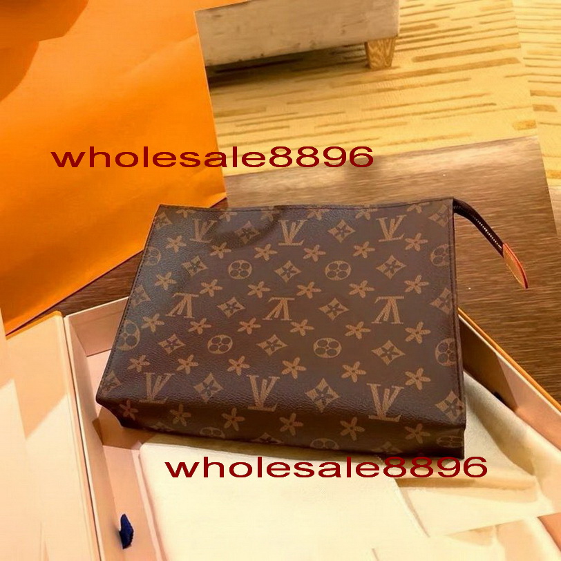 Womens Hag / old flower / rectangular handbag women travel makeup bag new designer high quality men wash bag cosmetic bags with dust bag Chao Mai Hao