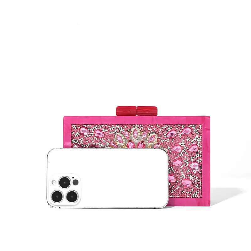 New Messenger Ladies Clutch Chain Fashion Dia Acrylic Party Shoulder Pearl Purse Glitter Evening Bag For Wedding