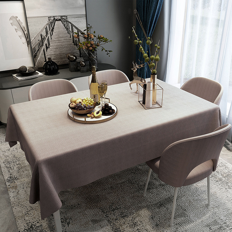 T0494 wash-free waterproof and oil-proof PVC tablecloth net red ins home simple solid color table cloth coffee table desk tablecloth wholesale