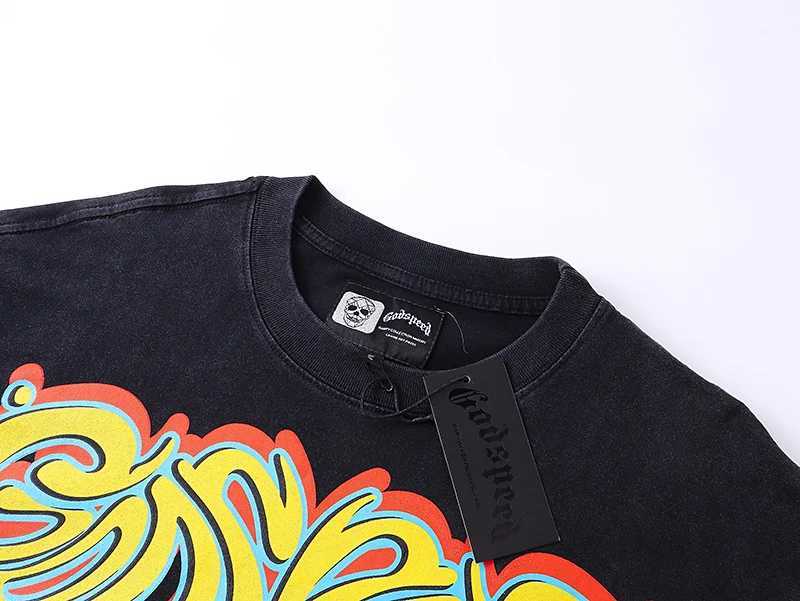 2025 Summer GOD SPEED Short Sleeve Black Tops Men Women Cotton Breathable Print Tee Godspeed Vintage T-shirtsC250530