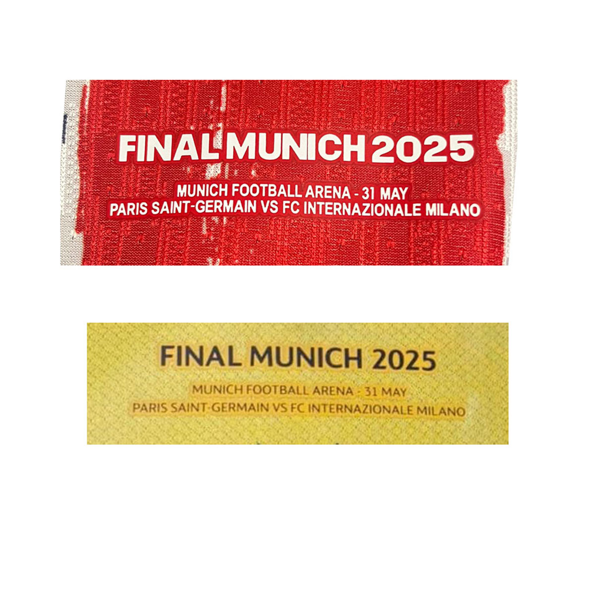 2025 Match Final Monaco Match Detais Patch Transfer Soccer Patch Badge