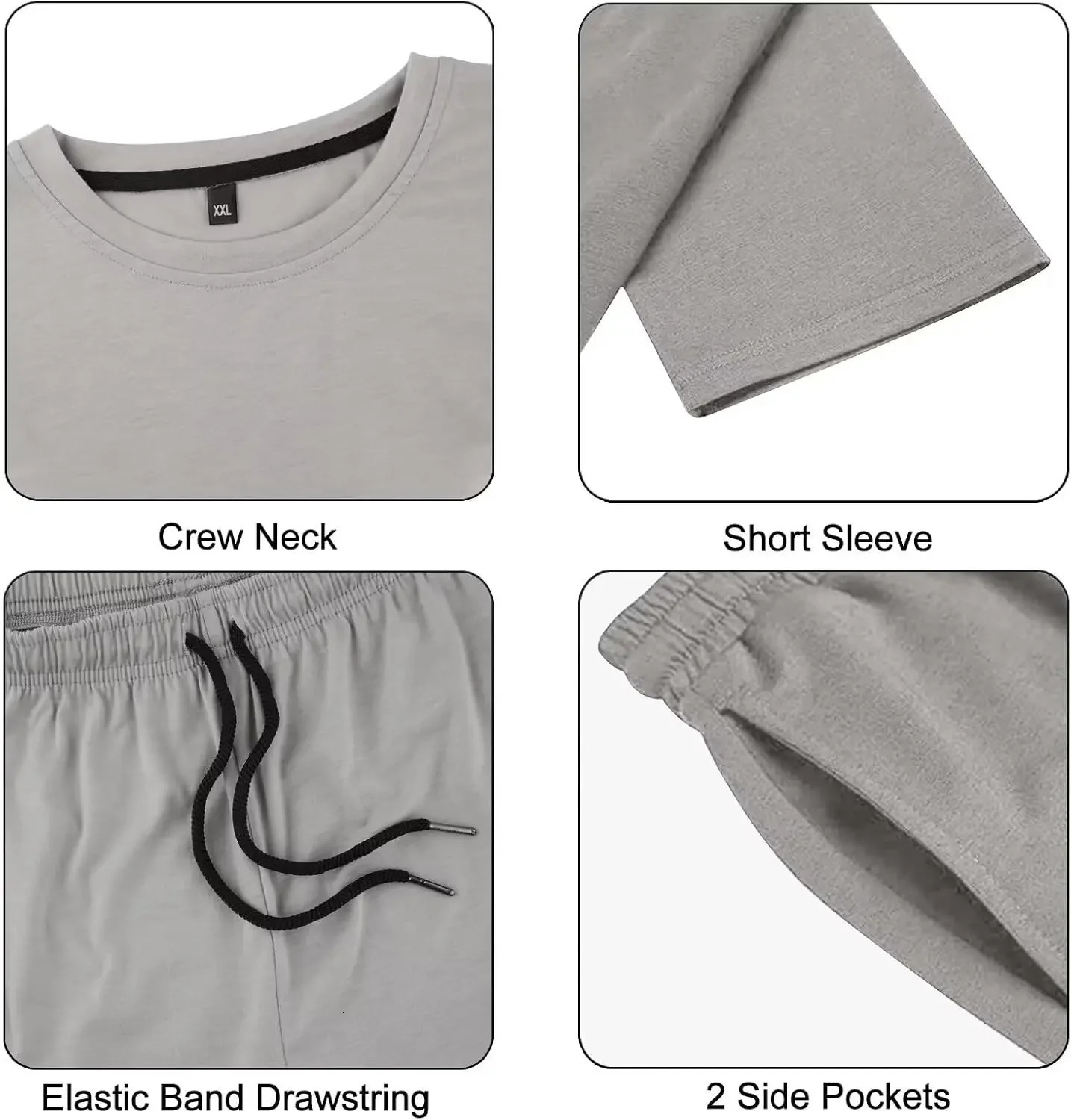 2025 Mens Short Sleeve Suit 2 Piece Set Clothing Fashion Summer Sportswear Casual and Shorts 250529Z